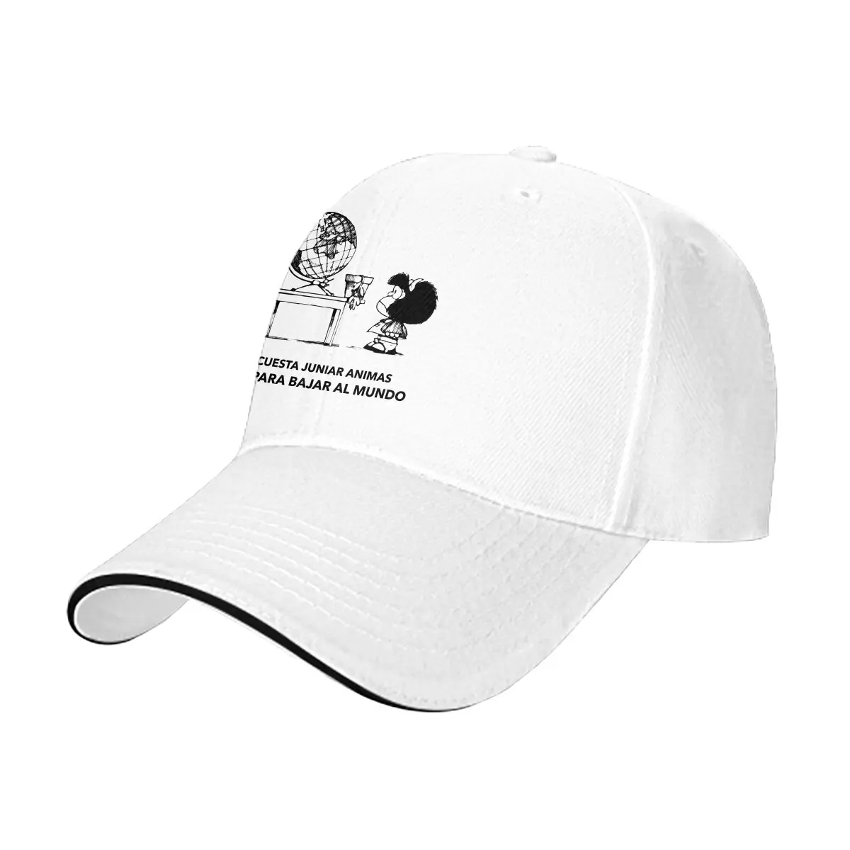 Washed Men's Baseball Cap World Trucker Snapback Caps Dad Hat Mafalda Quino Comics Manga Girl Golf Hats