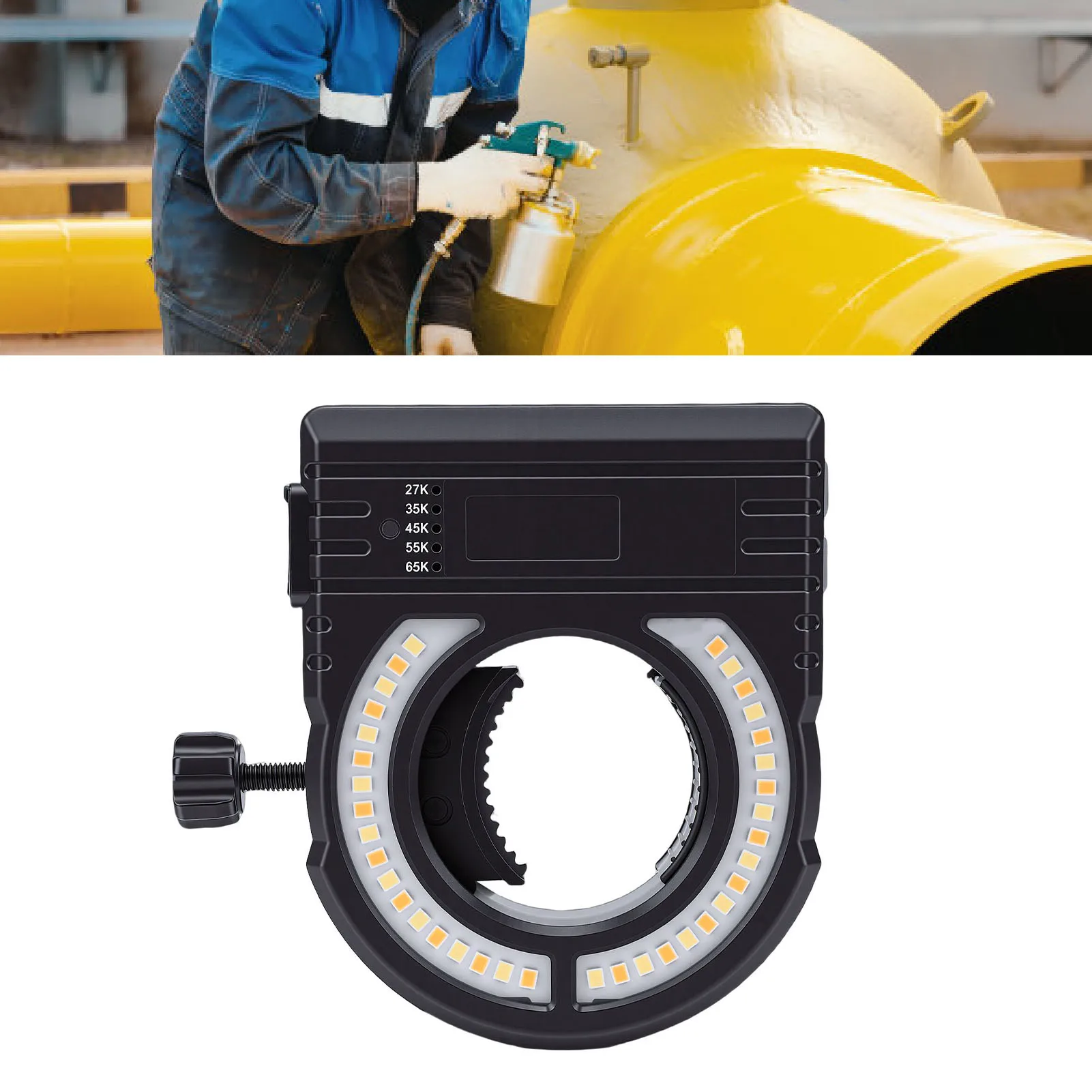 LED Paint Gun Light Paint Sprayer Light with Charging Cable Reducing Rework Adjustable 2700K-6500K 250lm 500lm