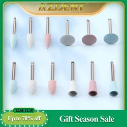 AZDENT-Polidor De Silicone Dental, Contra Ângulo Handpiece, Polimento De Porcelana, Ferramentas Dentista Composto, Laboratório De Odontologia, 12Pcs por Pacote