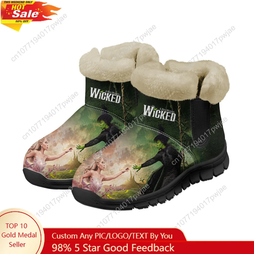 

Wicked the Musical Snow Boots Mens Womens Shoes Keep Warm Plush Casual Lightweight Outdoor Sports Shoes Custom Sports boots