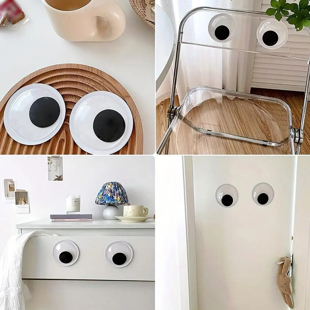 Self Adhesive Cute Huge Googly Eyes Fridge Wall Sticker Eyeball Sticker Eyes Funny Plastic Diy Scrapbook Black Large Dolls E2U7