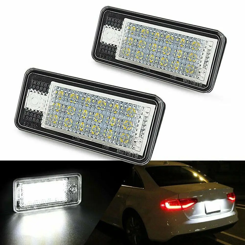 2pcs For Aud I LED Number Plate Light A3 A4 S4 RS4 B6 B7 A6 RS6 S6 C6 S5 Q7 A8 S8 Avant Canbus Error Free License Plate Lamp