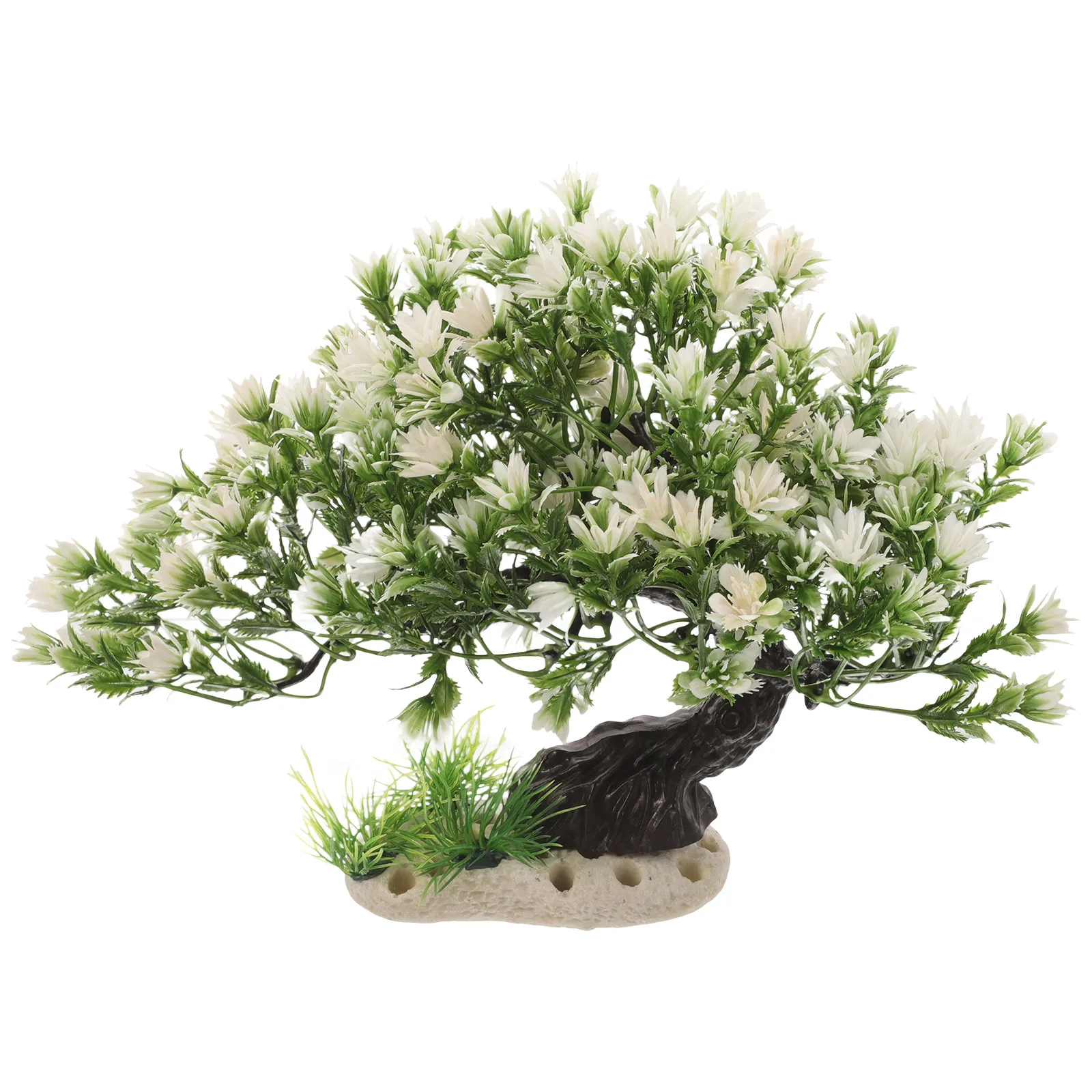 

Fish Tank Simulated Tree and Grass Decor Aquarium Plastic Plants Artificial Aquatic Accessories Decoration Ornament Bonsai