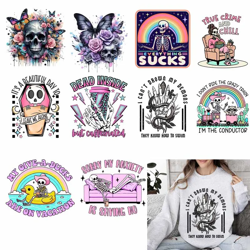 Skull Iron On Dtf H…