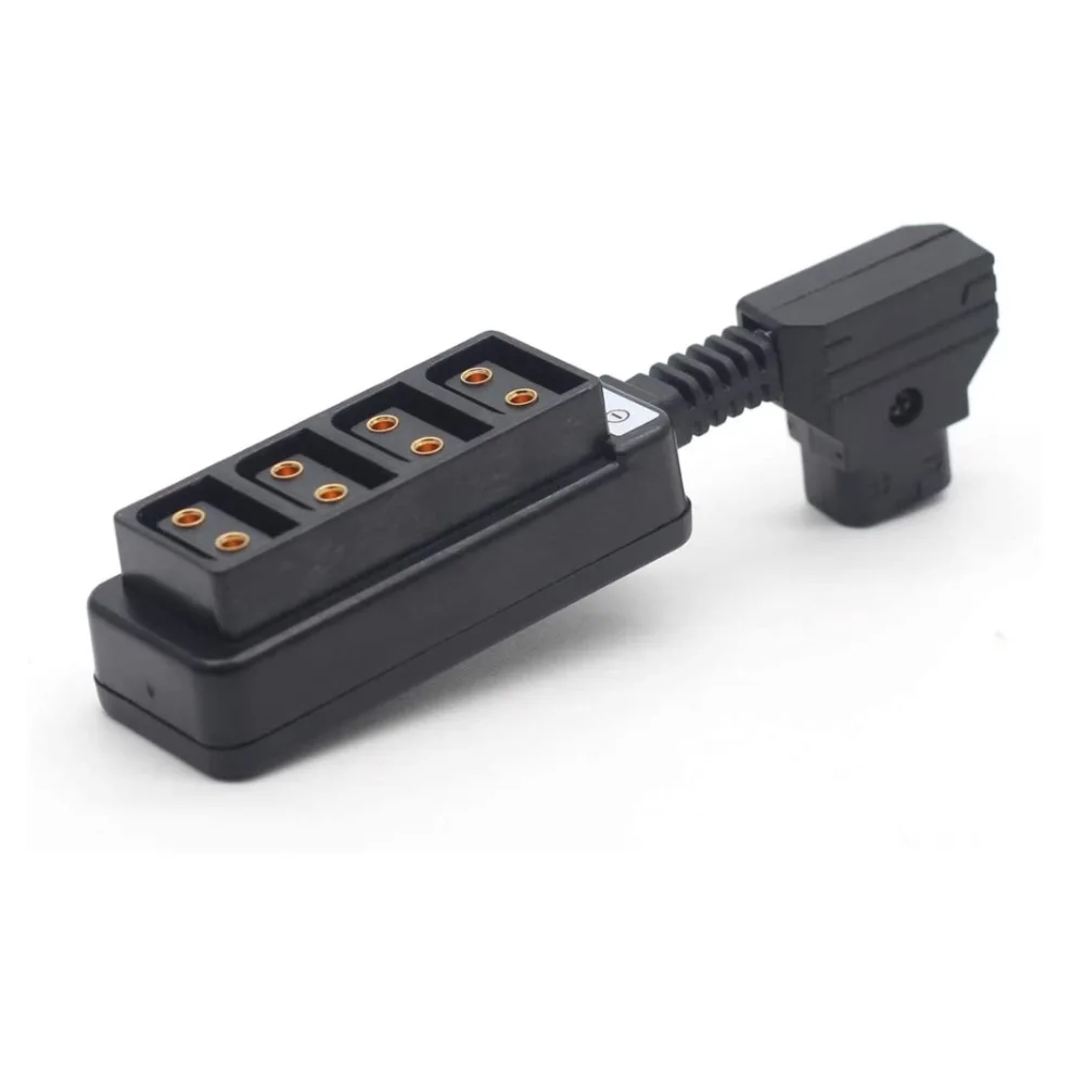 New Ultrashort D-tap to 4-ports D-tap P-tap Splitter Cable for Photography Power, Dtap Four Way Splitter