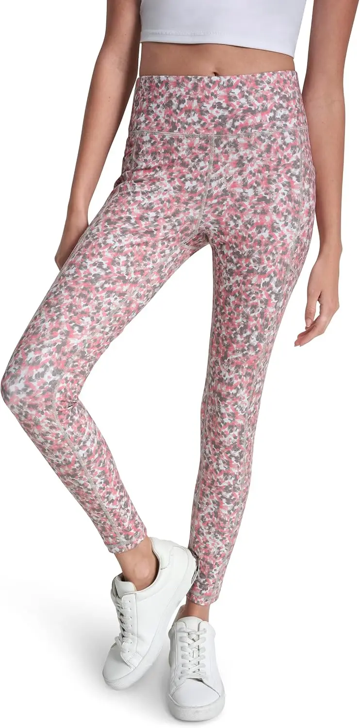 DKNY Women's High Waist 7/8" Printed Active Leggings with Pockets — купить у AliExpress WW
