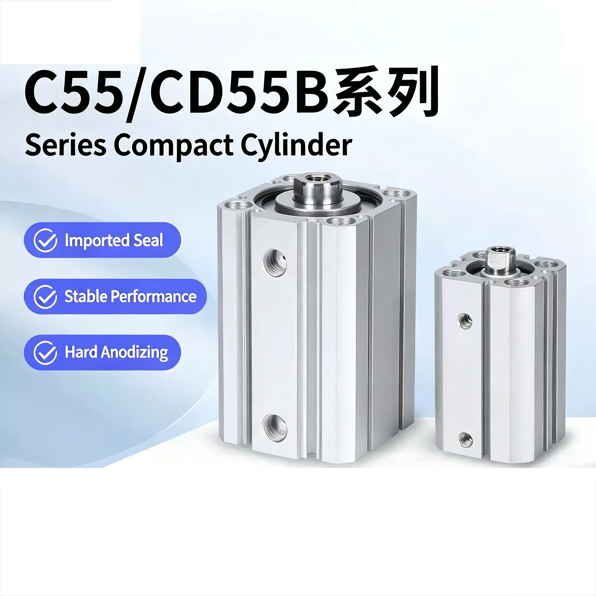 C55B pneumatic thin cylinder CD55B50/63/80/100-10/20/30/40/50/60/80/100M
