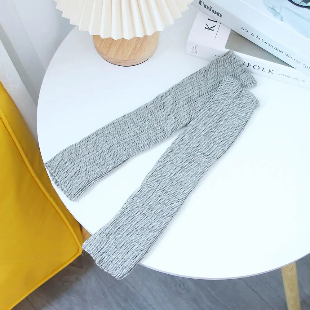 Warm Japanese Cosplay Candy Color Knee Protection Girls Autumn Knitted Socks Foot Cover Wool Leg Warmers Women Hosiery