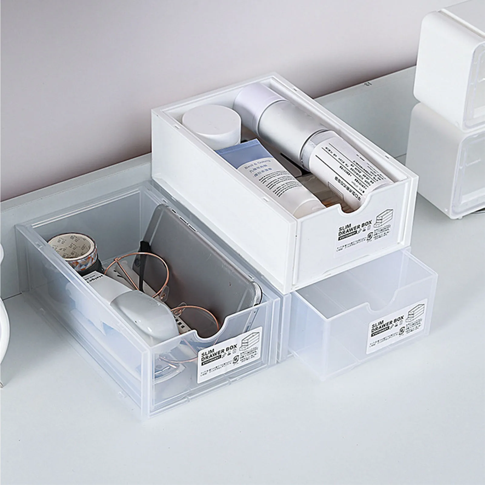 Clear Dustproof Storage Container Large-capacity Organizer Earrings Drawer for Organizing Bead Tool Sewing