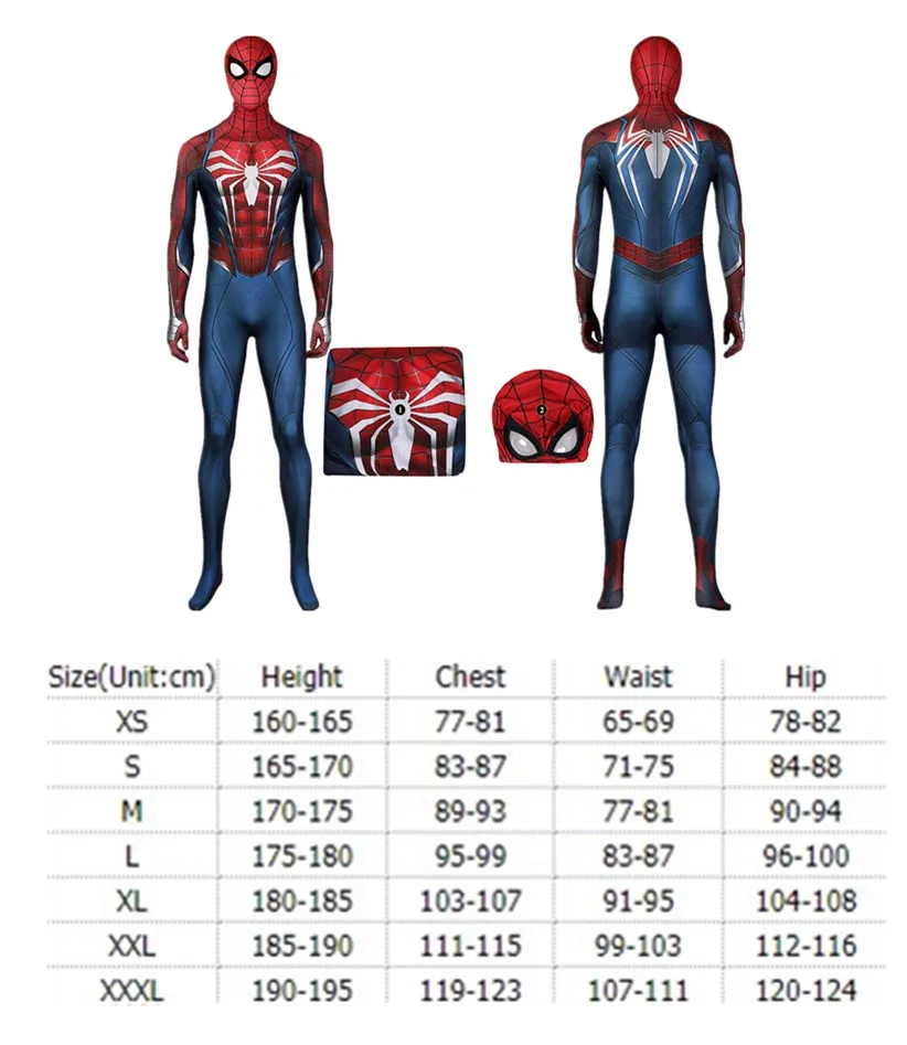 Homem-aranha fantasia cosplay para homens e mulheres, incrível homem Peter Parker, super-herói bodysuit macacão Halloween, Zentai