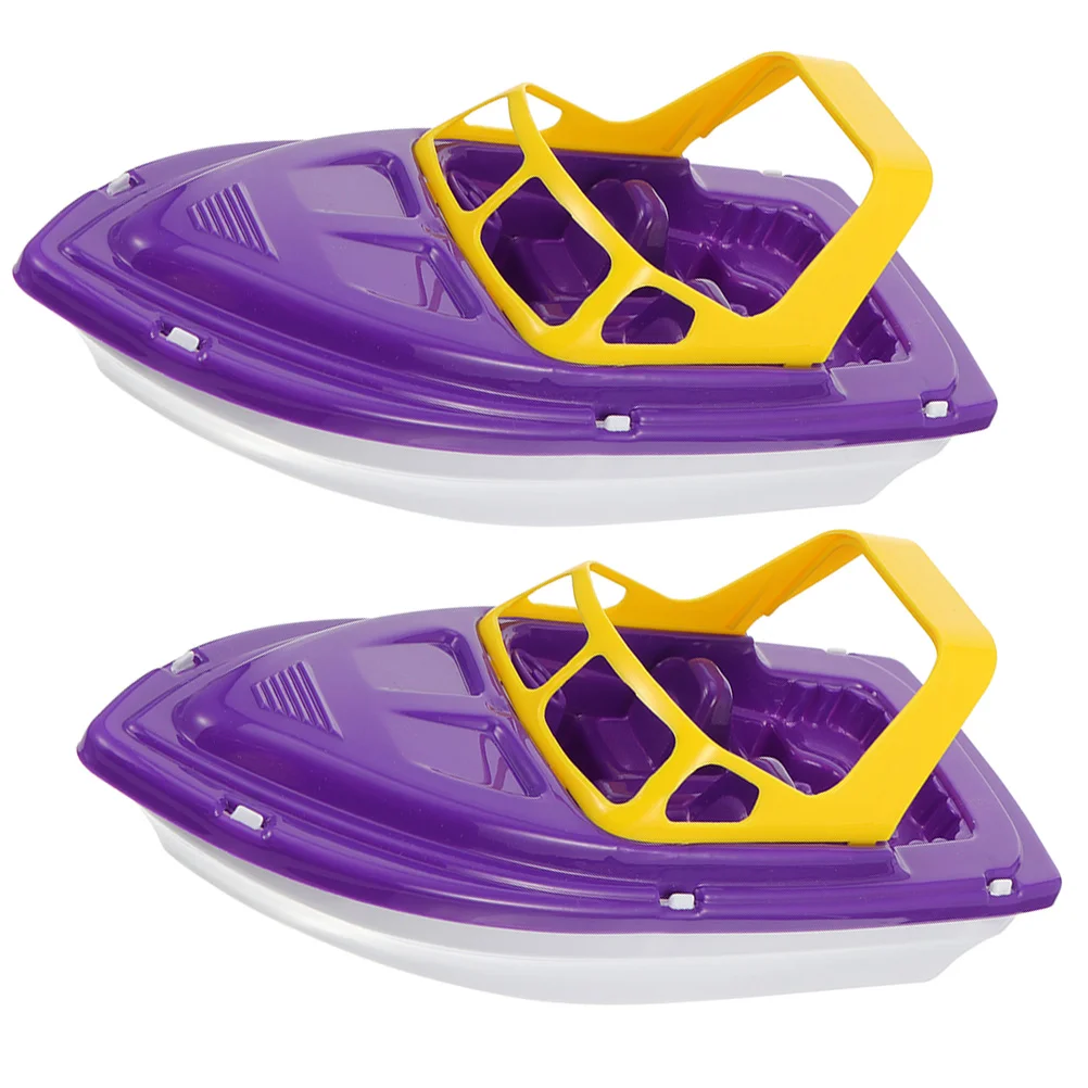 2 Pcs Children\'s Beach Toy Set Sailing Speedboat Water Bath Toys Girls Small Boats for Boys Age 4-7 Kids