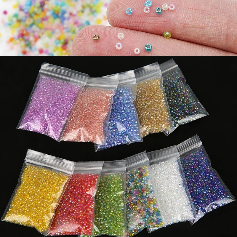 1000 teile/los Glas Tschechische Rocailles Lose Durchmesser 2mm Runde Kristall Spacer Perlen Für Handwerk Diy Halskette Armband schmuck Machen