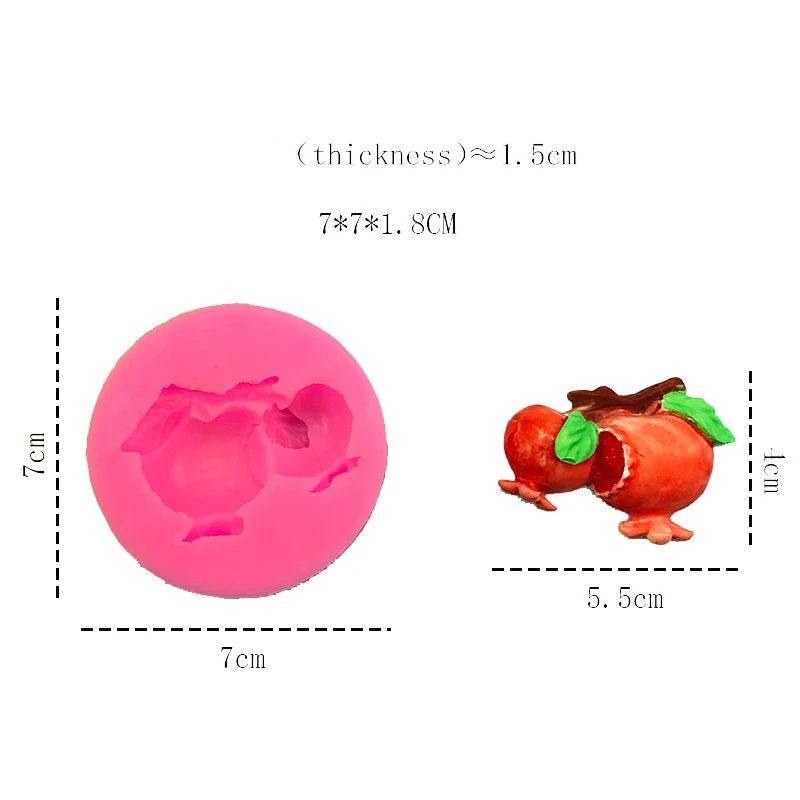 Pomegranate Cooking Tools Chocolate Silicone Mold For Baking Fondant Candy Sugar Cake Decorating Kitchen Accessories