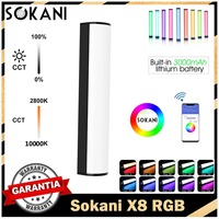 SOKANI X8 LED Photography Light Handheld RGB Light Tube Stick Video Soft Light APP Remote Control vs LUXCEO P200