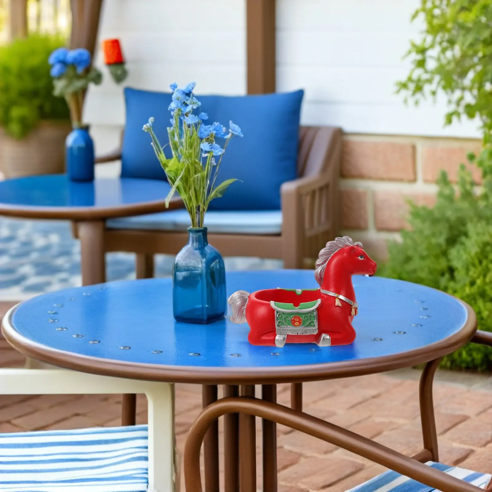 

Ashtray for Office Balcony Ceramic Outdoor Home Decor Holder Bowl Accessory