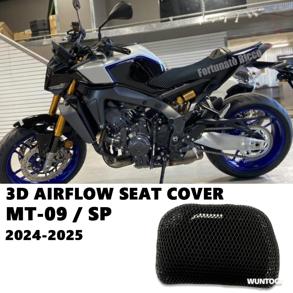 

2024- 2025 MT09 SP 3D Airflow Honeycomb Mesh Accessories Cushion Seat Cover For Yamaha MT-09 SP Nylon Slip Motorcycle Seat Cover
