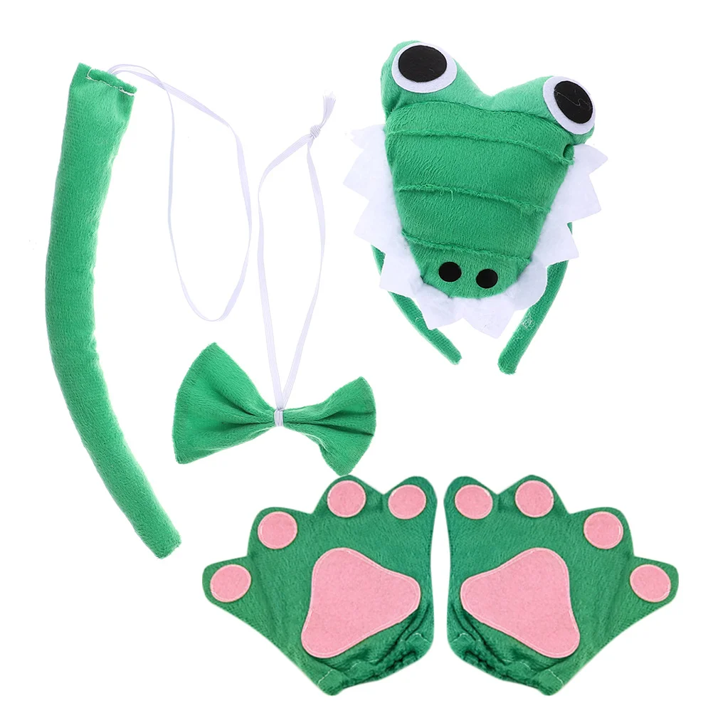 

1Set Headband Costume Set Cute Animal Design Halloween Party Cosplay Accessory for Kids Adults Carnival Dress-Up Game