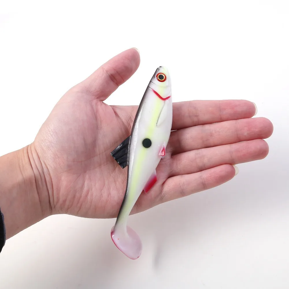 

3D Eye Simulation Fishing Lure Soft Bait Baitfish Shad Soft Swimbait Paddle Tail Realistic Action T Tail Soft Baits Zander