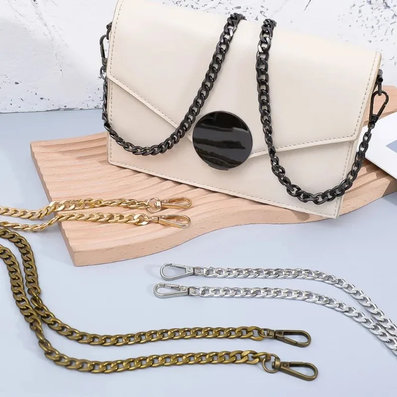 Fashion Metal Chain Strap Detachable Replacement Crossbody Handbag Portable Hardware Bag Accessories Purse Shoulder Chains