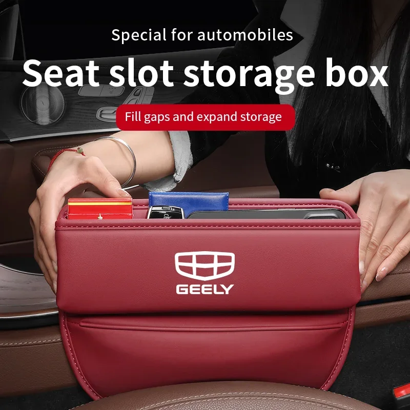 

Car Seat Gap Storage Box Leather Storage Box Extended storage bag For geely emgrand gt gc9 gc6 ec718 ec7 ec8 ck GS GL