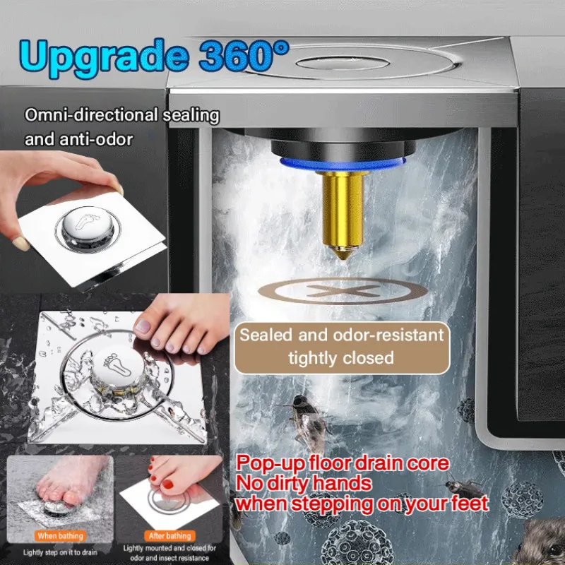 

Цельномедный фильтр для ванной комнаты: защита от запаха и насекомых, выдвижной сливной клапан, устойчивый к ржавчине и коррозии, для напольного слива