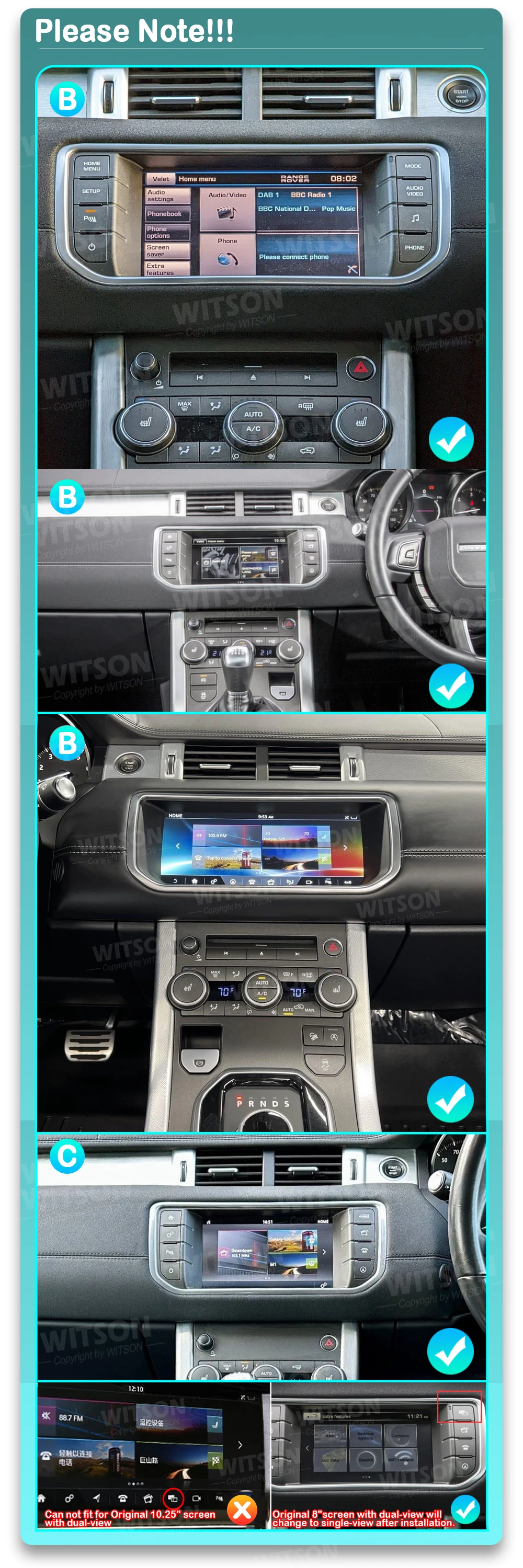 Auto Multimedia Player Keep Factory Menu  For Range Rover Evoque L551 L538 2012-2020 Harmon Bosch 10.25'' Car GPS Radio CarPlay