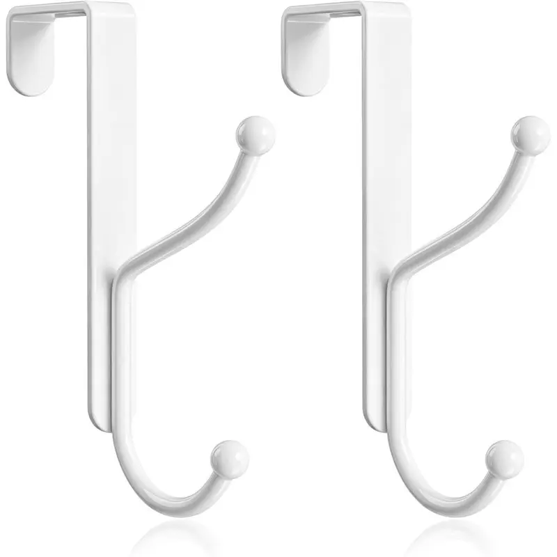 AB41-2Pcs Over Door Hook Door Hanger Heavy Duty Door Hanger Coat Hook