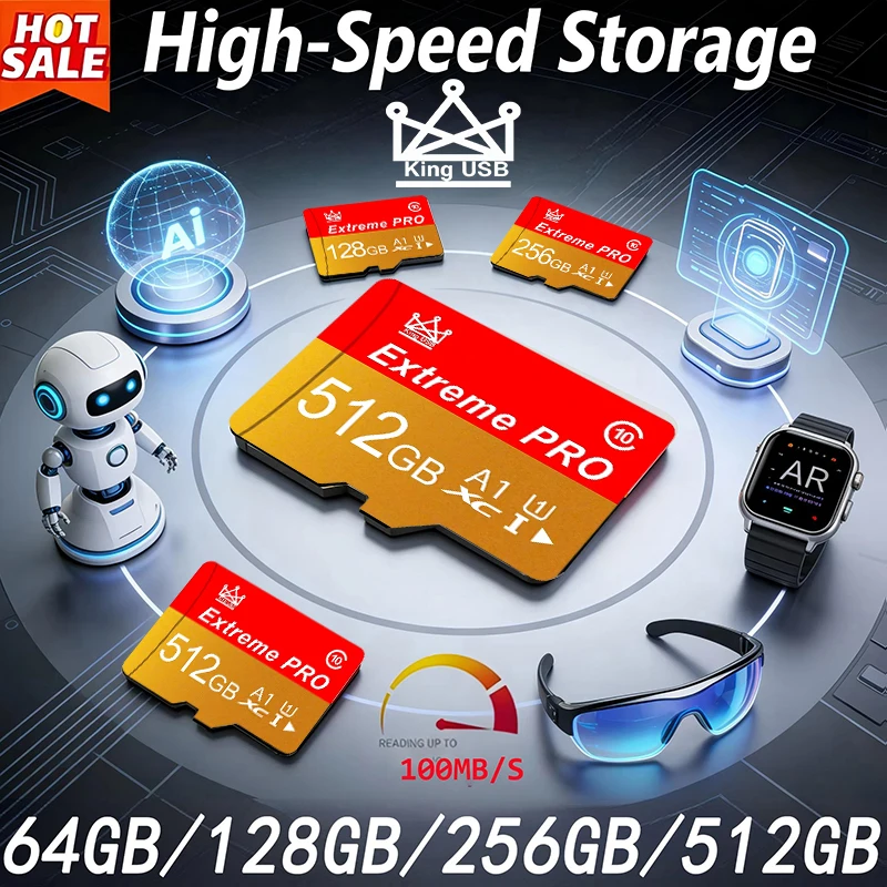 Memory Card SD Cards Micro TF SD 256GB 64GB 32GB 512GB 128GB Card TF Cards A2 U1 Ultra HD for Smartphone PC Surveillance