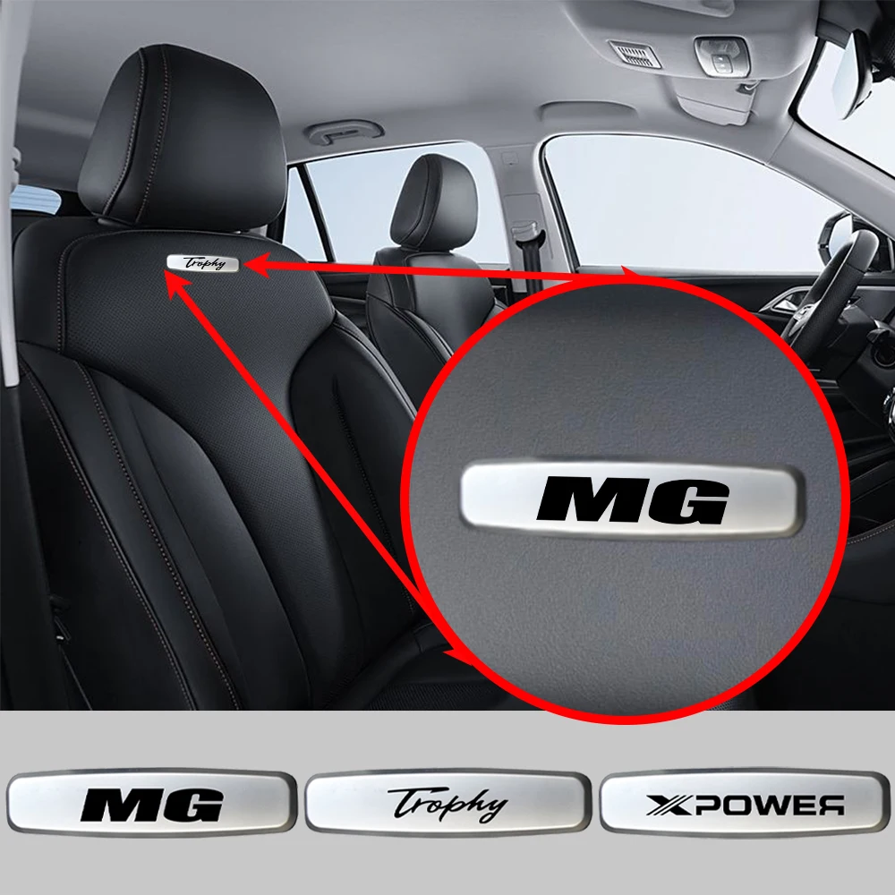 Car Metal Emblem Seat Sticker Auto anti-kick pad floor mat Badge For MG One TF Trophy VS Xpower ZR ZS ZT MG3 MG4 MG4 MG6 MG7 HS