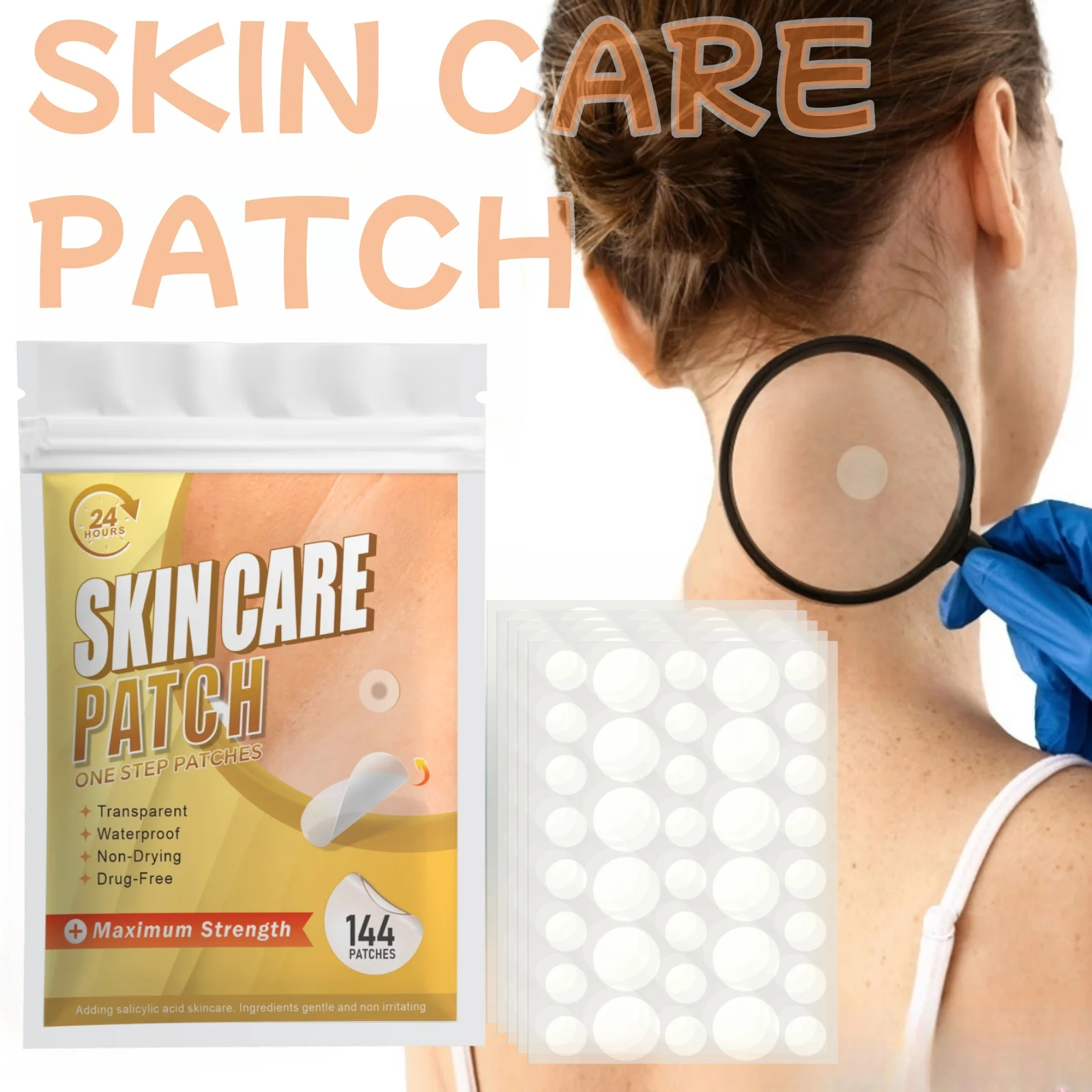 144 Pcs Skin Tag Cover Patch No Fragrance No Preservative Waterproof