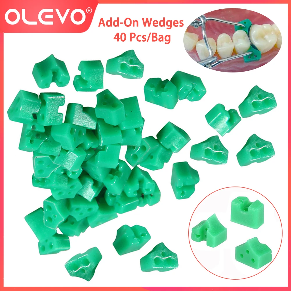 40Pcs/Bag Dental Silicone Wedges Rubber Add On Wedge Sectional Matrix Delta Ring Tine NO 1.861 Dentistry Teeth Filling Materials