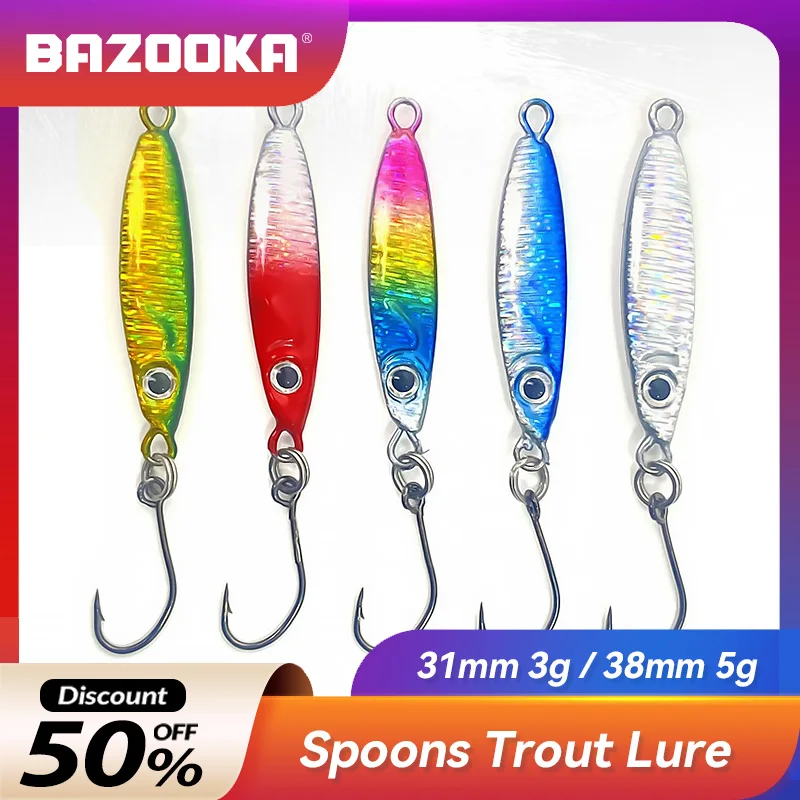 

Bazooka 5g 7g Spoon Lure VIB Fishing Bait Metal Spinner Trout Hard Peche Paillette Leurre Sequins Spinnerbait Perch Winter