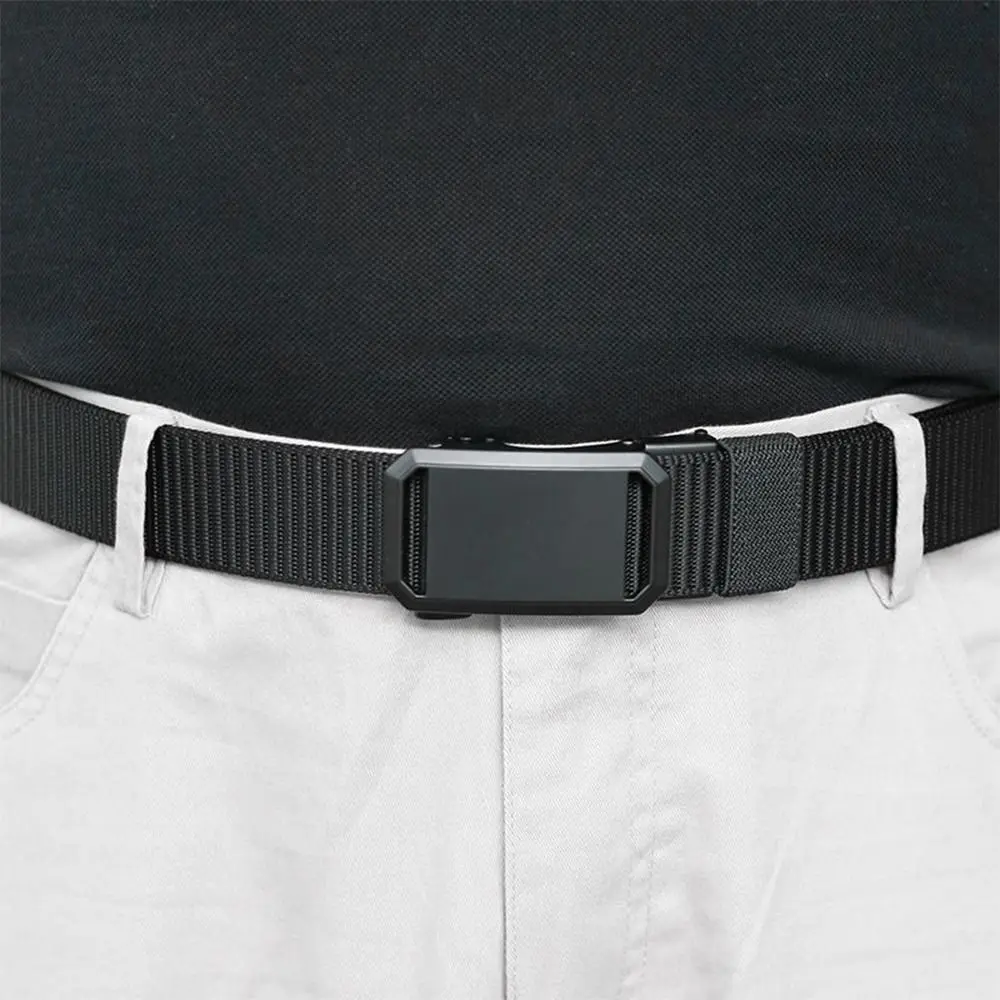 

Nylon Men's Ratchet Web Belt Classic No Holes 1.3 inch Golf Belt Invisible Belt for Men for Jeans