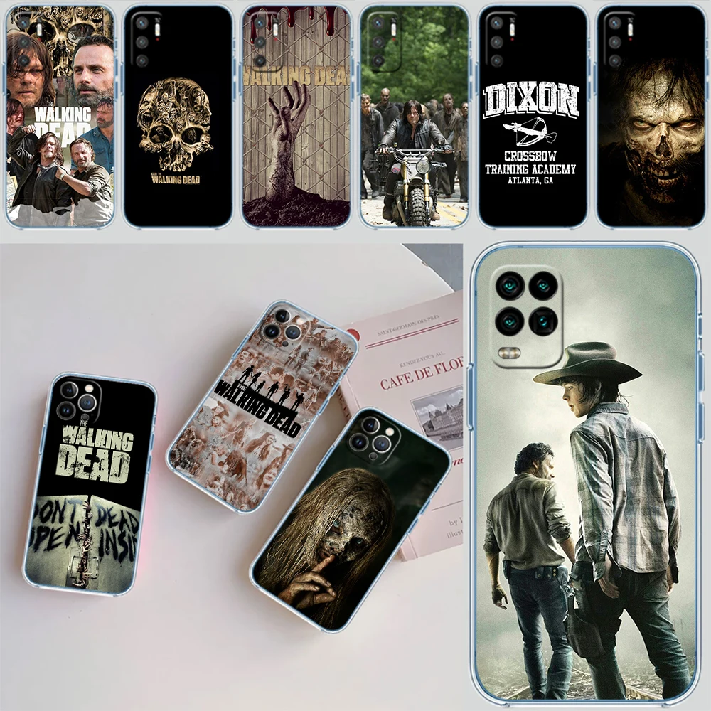 AD50 TWD the walking dead Funda transparente para teléfono Motorola Moto G7 G8 G9 G84 G85 G73 G24 G15 Z2 Play Power Plus