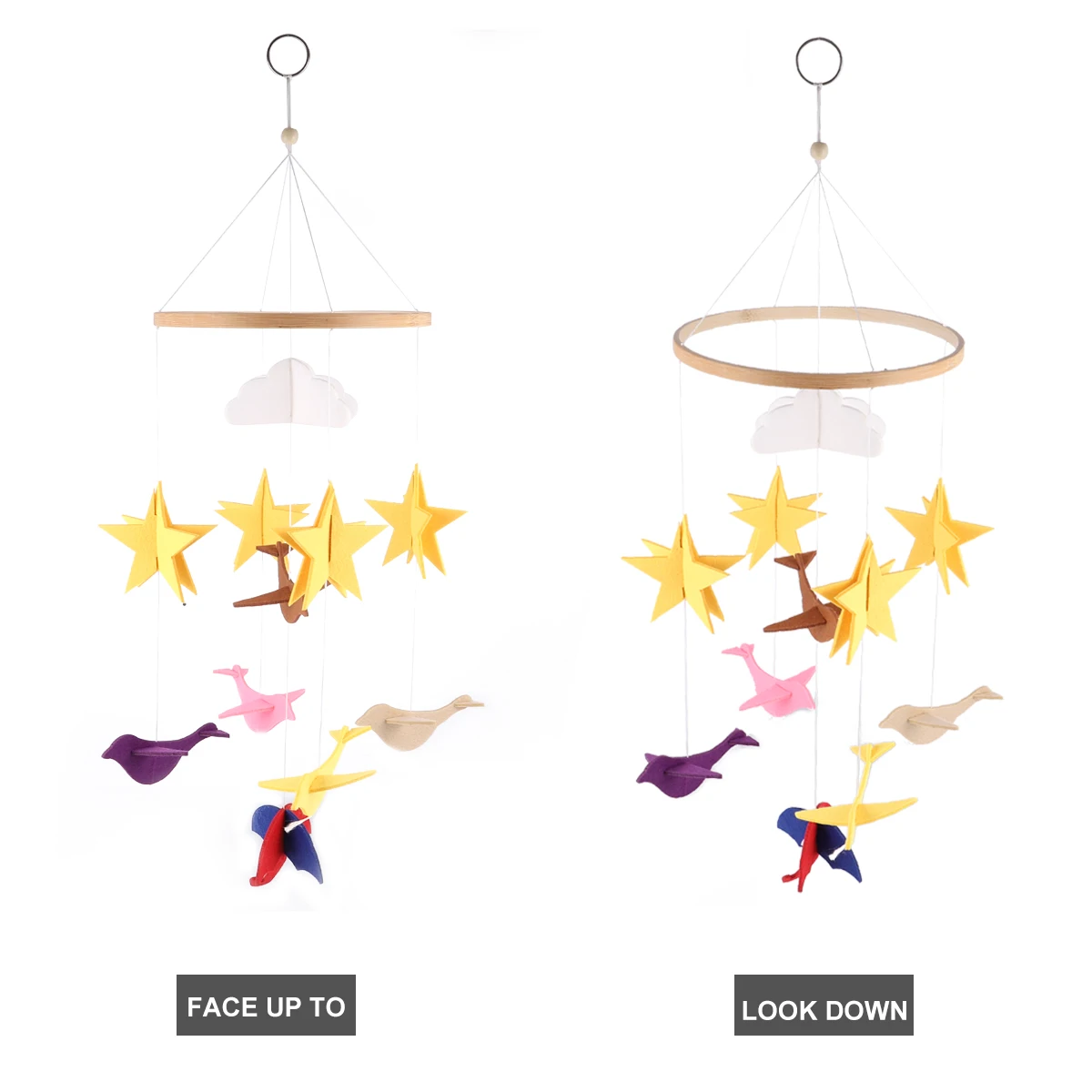 

Crib Hangings Chime Charm Kids Room Felt Crib Ornament Hanging Pendant Ornament Baby Bed Hanging Felt Pendant Gifts
