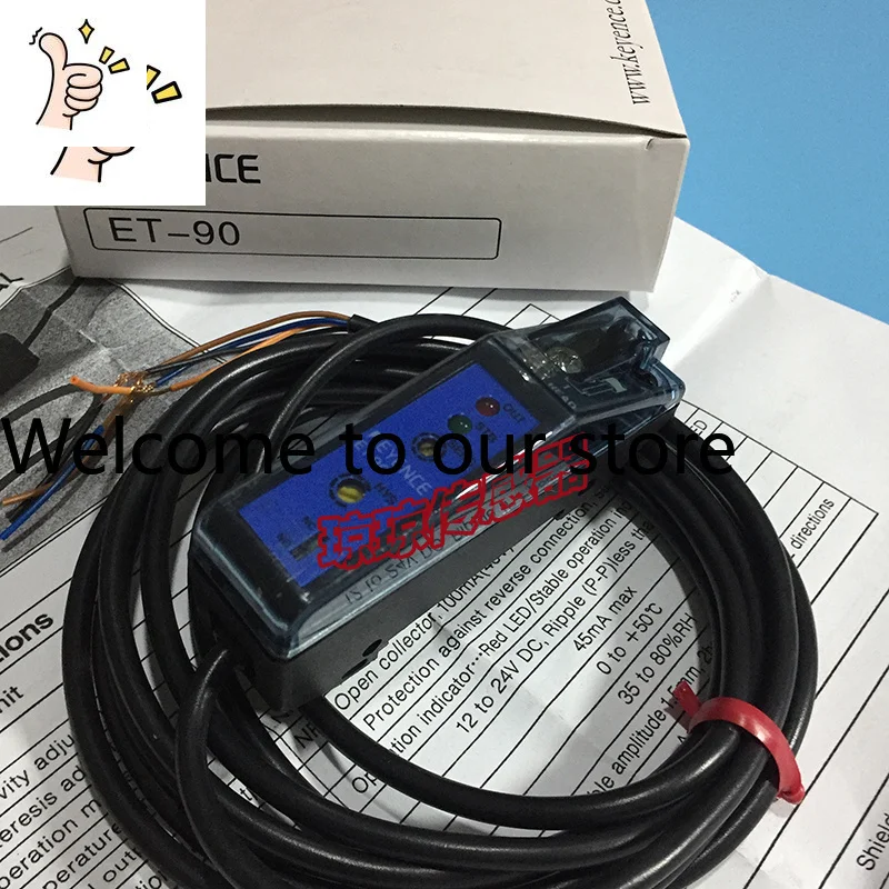 KEYENCE ET-90 Small Nonferrous Proximity Sensor Amplifier ET-110 ET-305 ET-308