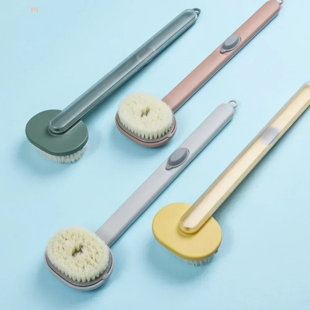 Long Handle Cleaning Brush Massager Cleaning Tools Exfoliating Scrub Body Scrubber Back Shower Sponge Bathroom Accessories