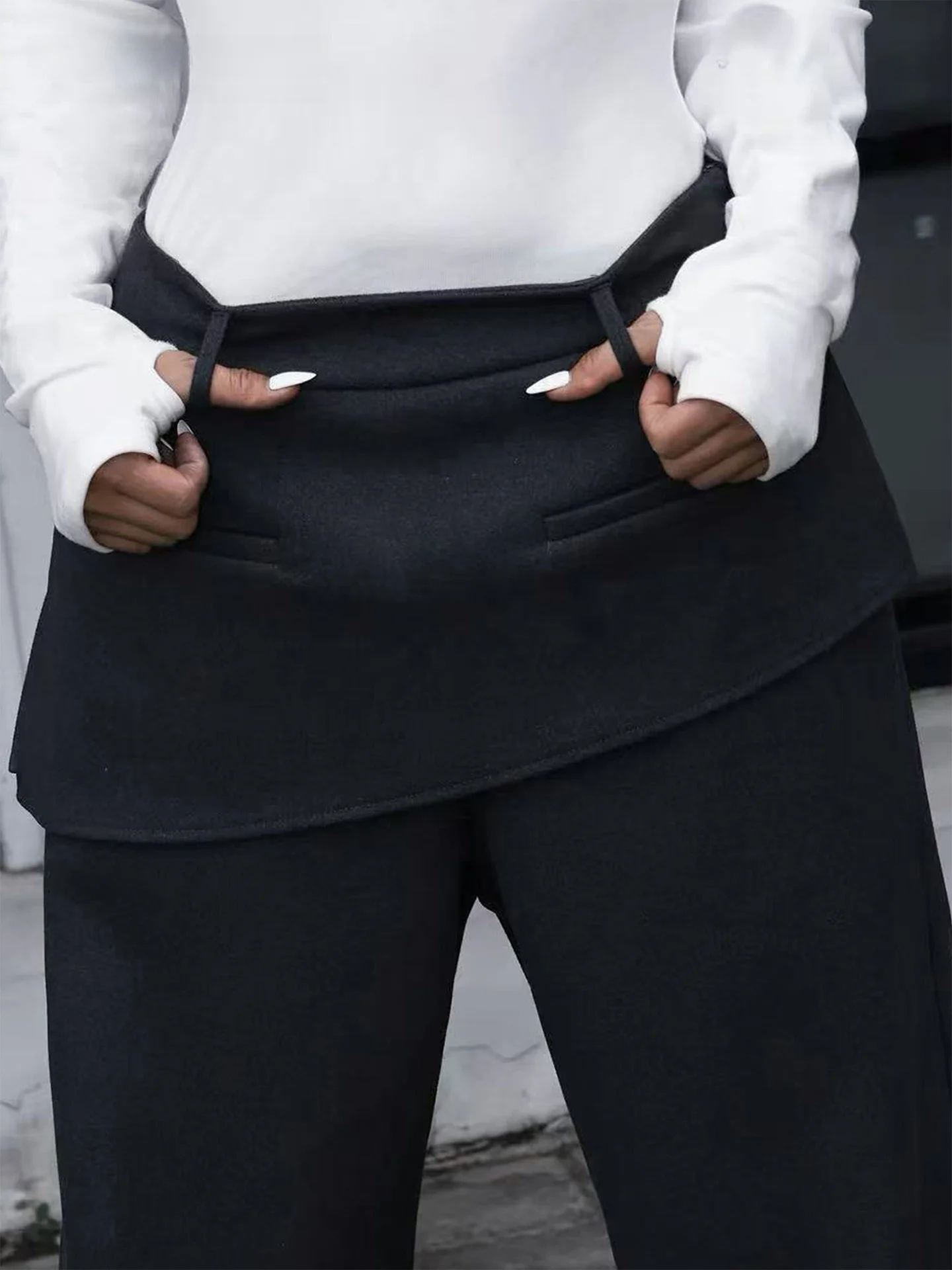 Fashionable Versatile Straight Leg Women's Casual Pants Heavy Duty Design Commute Suitable mid Waist Elegant Lady Style