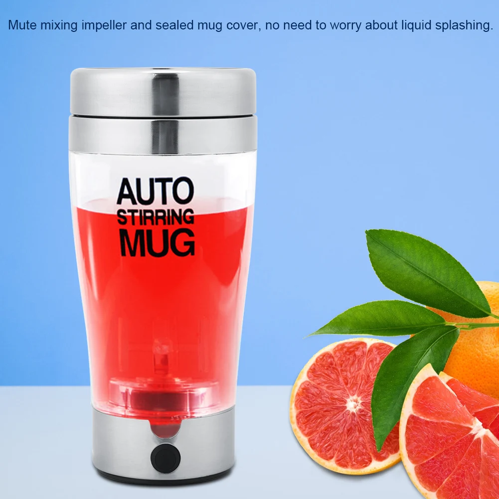 Electric Coffee Stirring Mug 400ml Stainless Steel Electric Stirring Mug Automatic Milk Juice Coffee Cup Electric Stirring Mug