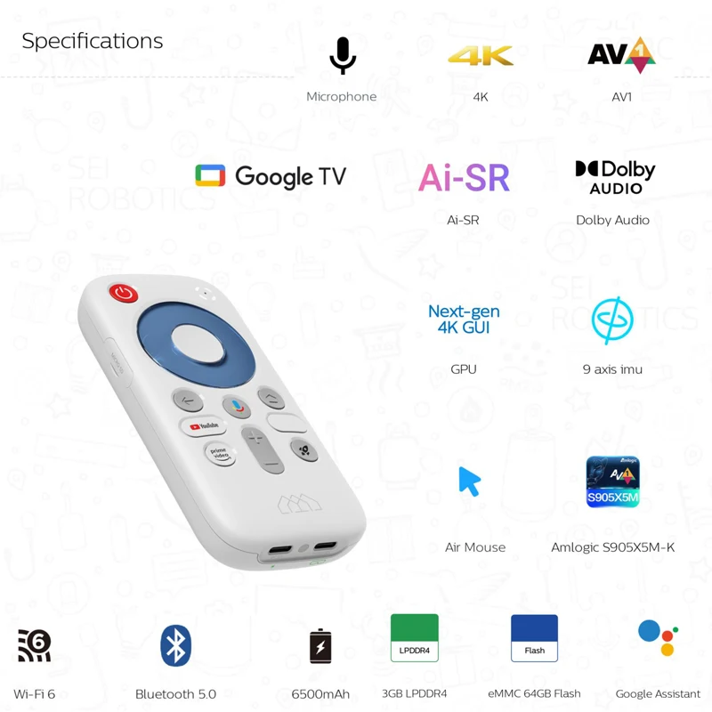 Pocket TV Pro Streaming Media Box AR Glasses Control Base Stations 3GB+64GB S905X5M for RayNeo Series Glasses Accessories - view 2