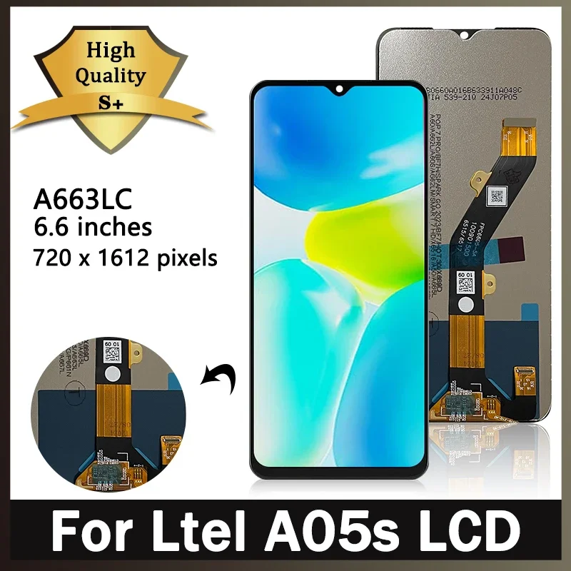 A05S A663L Display Screen For itel A05s A663LC LCD Display Touch Screen Digitizer Panel Assembly Replacement Repair Parts