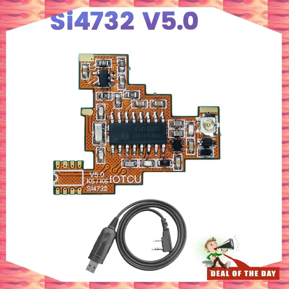 24-Hour Delivery SI4732 V5.0 FPC Modification Module+USB Cable For Quansheng K5 K6  Shortwave Full Band/Single Sideband Recept