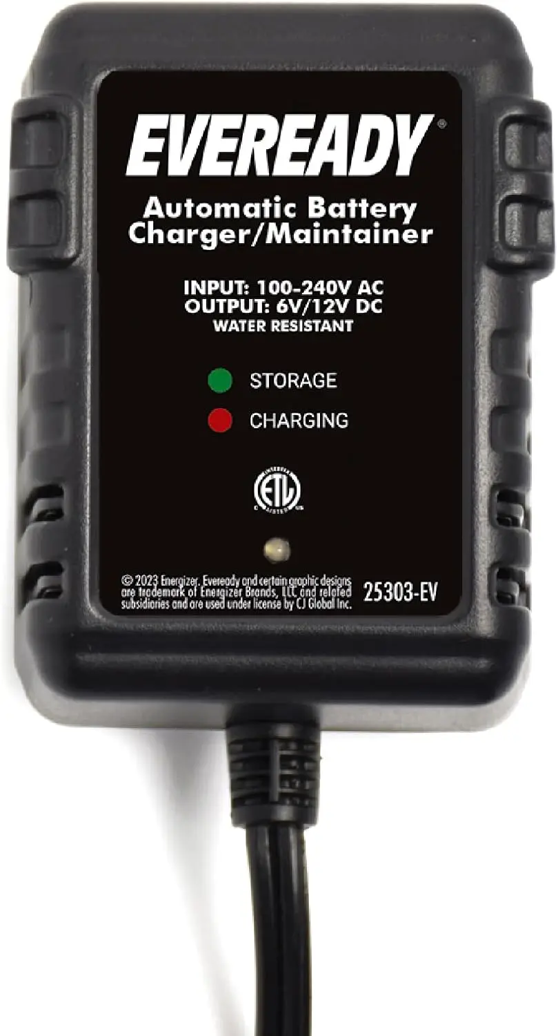 

750mA Automatic 12V/6V Lead Acid Battery Charger with Overcharge & Short-Circuit Protection