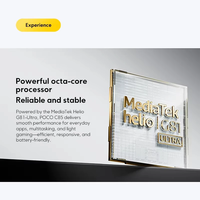 هاتف ذكي POCO C85 الإصدار العالمي 128/256GB Helio G81-Ultra 6000mAh بطارية 6.9 بوصة كاميرا 50 ميجابكسل 33 وات NFC #3