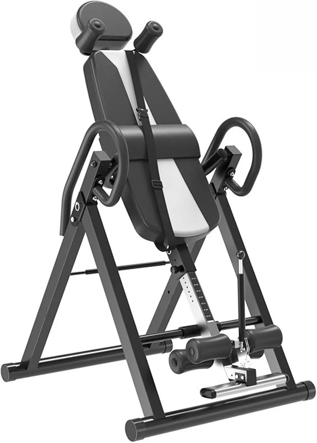 Heavy Duty Inversion Table Folding Handstand Machine Hang-Ups, Fitness Chiropractic Back Stretcher Easy to Use and Store(Black a