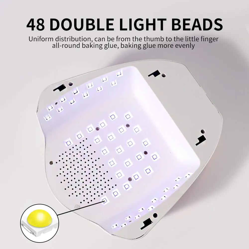 Professional 48LED Nail Dryer Suitable For All Gel Varnish Polishing Nail Lamp With Timer Mode Suitable For Home Manicure Tools