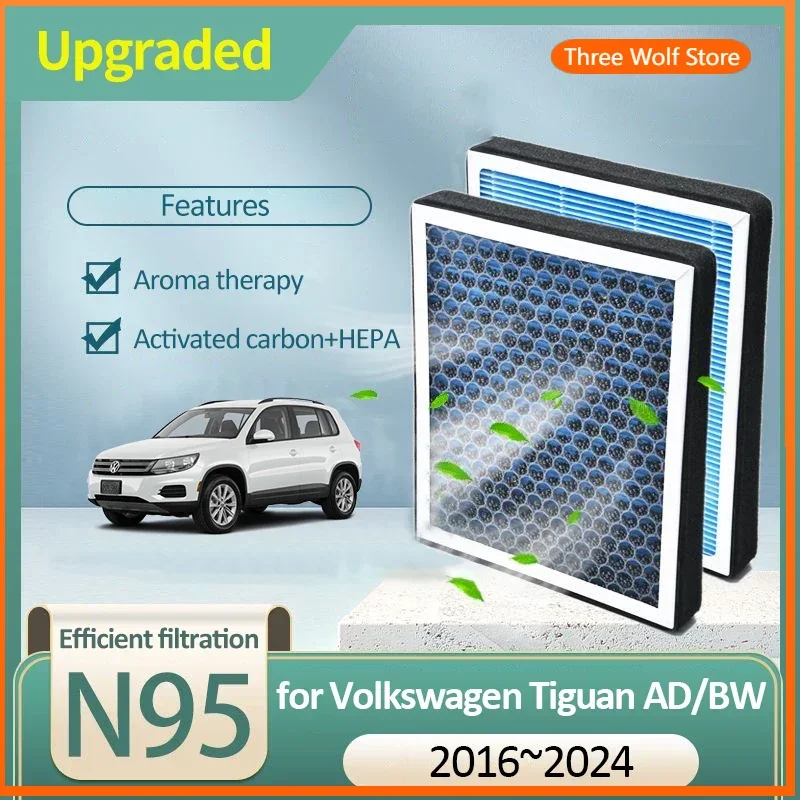

Activated Carbon Air Filter for Volkswagen VW Tiguan AD BW Allspace BW2 BJ2 MK2 2016~2024 2018 2019 2022 5Q0819653 Accessories