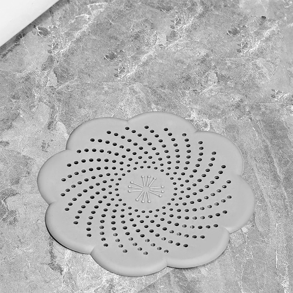 Flower shaped Silicone floor drain cover kitchen anti clogging sink filter anti hair and sewage filter screen Bathroom Accessory