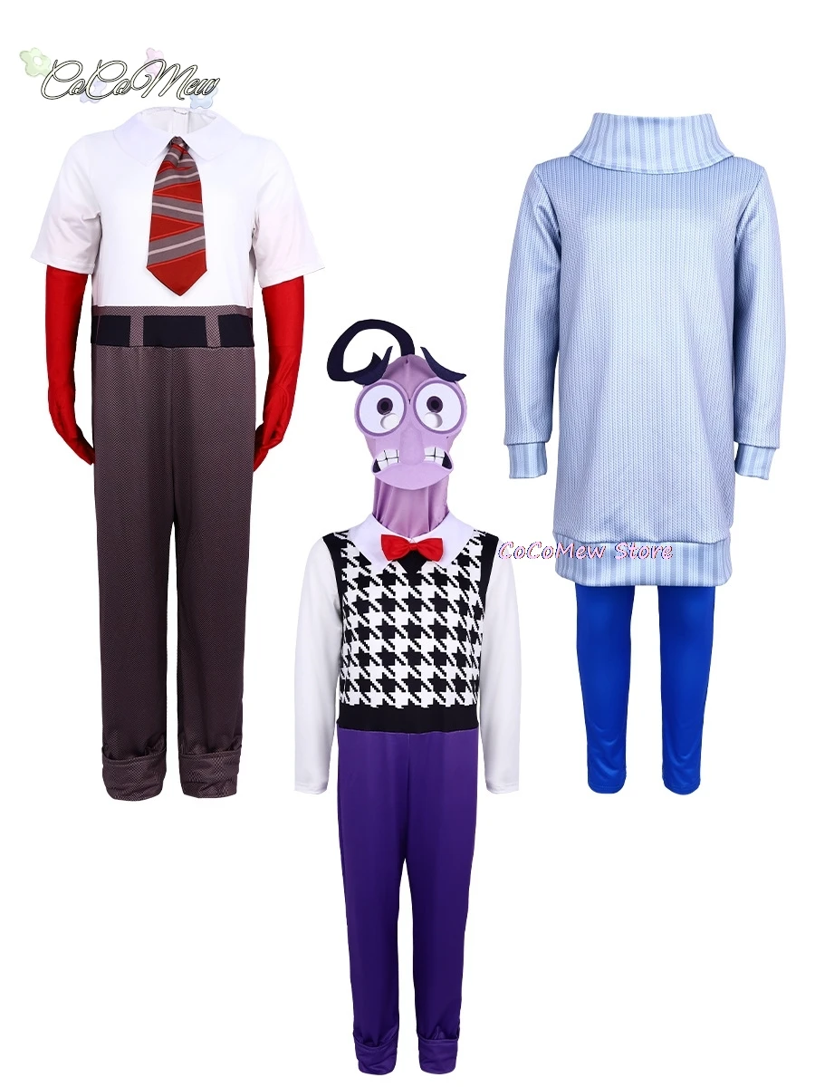 Inside Out คอสเพลย์เครื่องแต่งกาย Inside Out 2 การ์ตูน Anger กลัว Sadness ความวิตกกังวลเด็กหญิงฮาโลวีน Carnival Party Dress Up