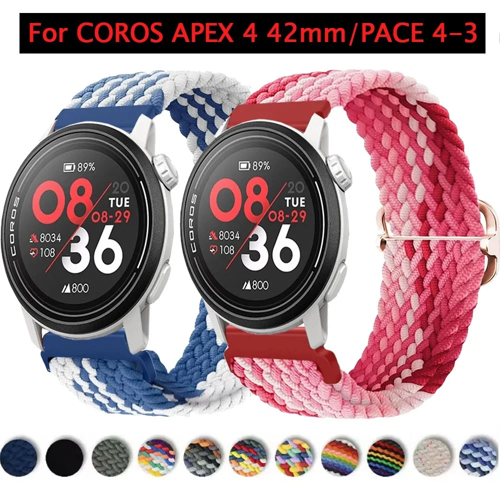20mm 22mm Soft Nylon Band For COROS APEX 4 42mm/PACE 4-3 Breathable Comfortable Bracelet For Suunto Race 2-S/CMF Watch 3/2/1 Pro
